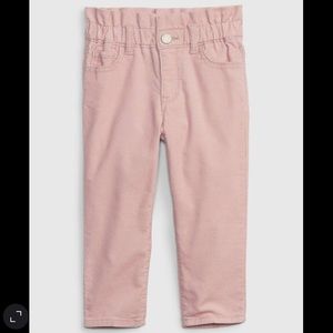 Gap Kids Just Like Mom corduroy paper bag waist pant 4T pink